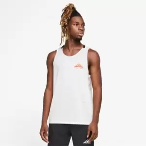 Image of Nike Dri-FIT Trail Solar Chase Mens Trail Running Tank - White