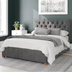 Image of Olivier Firenze Velour Ottoman Bed Charcoal