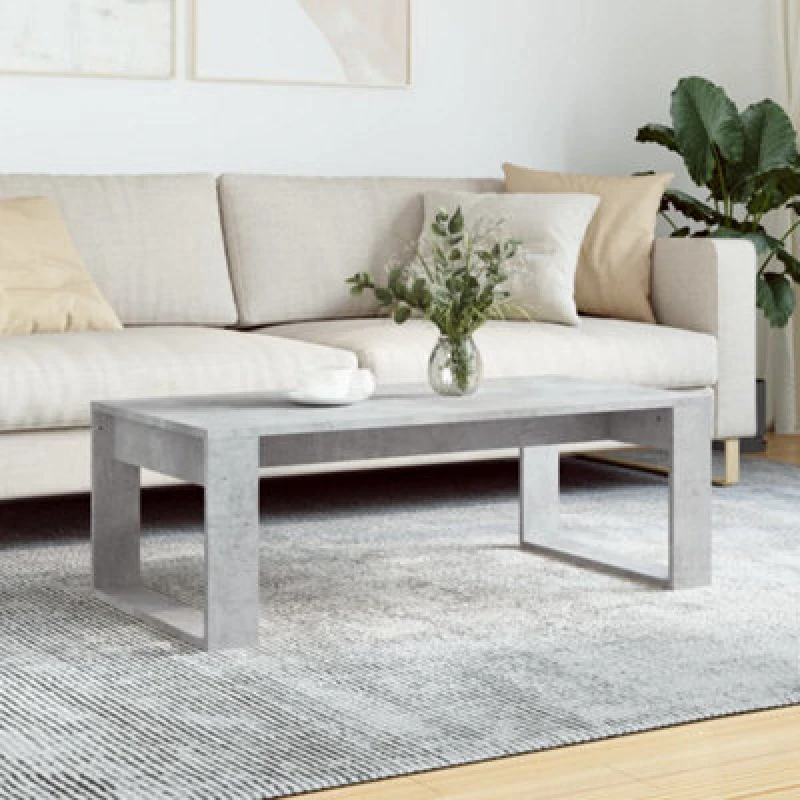 Image of Vidaxl Coffee Table Concrete Grey 102X50X35cm Engineered Wood, Grey 823362