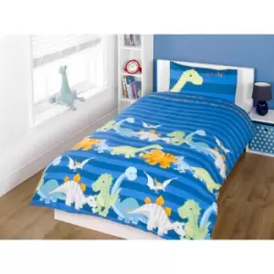 Image of Rapport Home Furnishings Rapport Home Dinosaur Duvet Set Blue Single