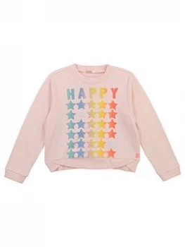 Image of Billieblush Girls Shimmer Star Sweatshirt - Pale Pink, Pale Pink, Size Age: 3 Years, Women