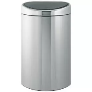 Image of Brabantia 40 Litre Matt Steel Touch Bin Matt Steel