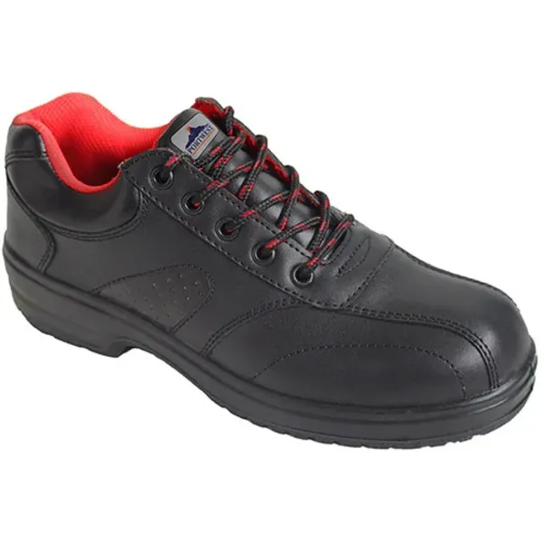 Image of Portwest Steelite Womens S1 Safety Shoes FW41BKR38 Colour: Black