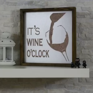 Image of KZM023 Brown White Decorative Framed MDF Painting