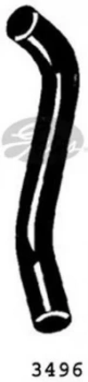 Image of Curved Radiator Hose 365mm X 38 Gates 3496