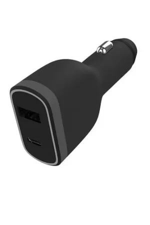 Image of USB C PD60 USB A Car Charger Space Grey