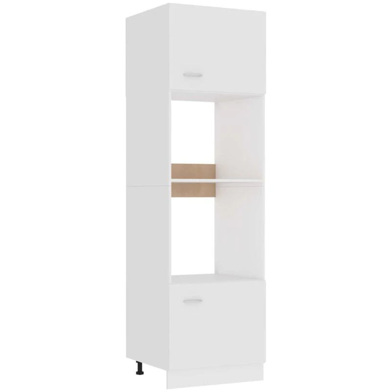 Image of VIDAXL Vidaxl - Microwave Cabinet Lyon White 60x57x207cm Engineered Wood 8720286133361