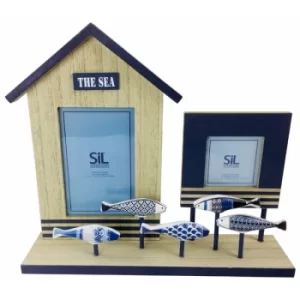 Image of Decorative Fish Double Photo Frame