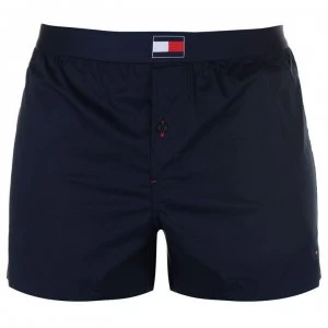 Image of Tommy Bodywear Flag Woven Boxer Shorts - Navy Blazer