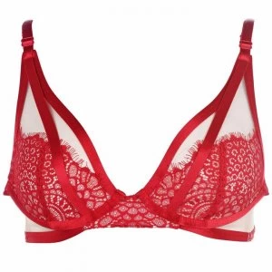 Image of Figleaves Fleur Bra - Red/Nude