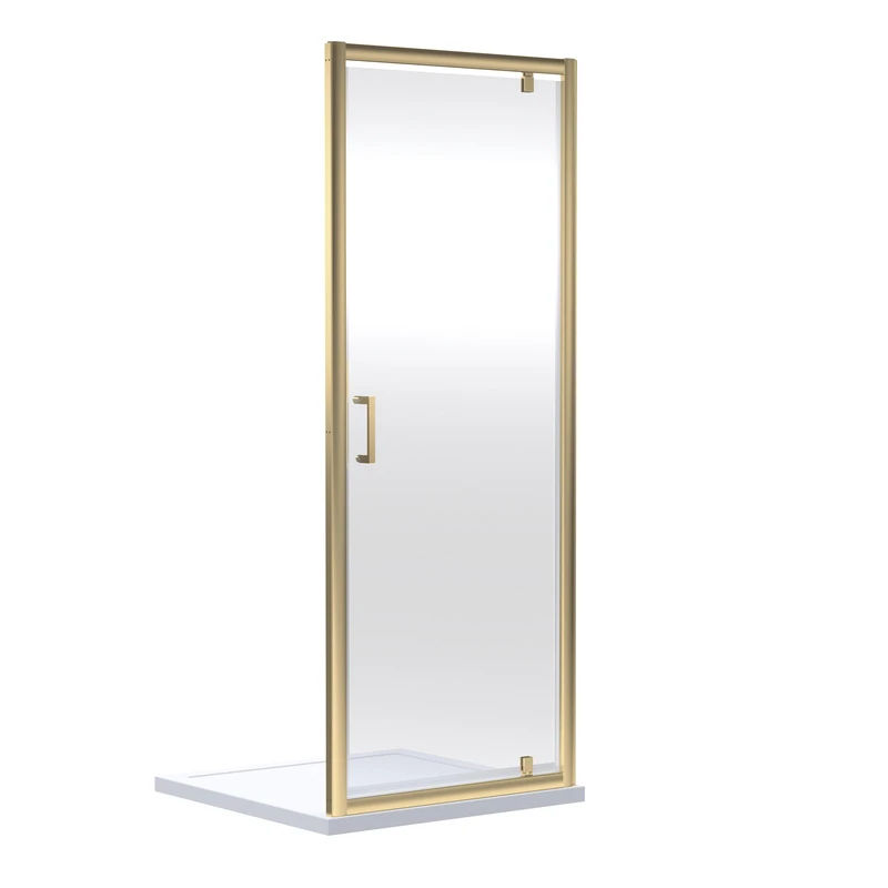 Image of nuie Rene 1900 x 800mm Pivot Shower Door - Brown, Brown SMPD80BB-E6
