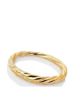 Image of Hot Diamonds X Jac Jossa Entwine Ring, Gold Size XL Women