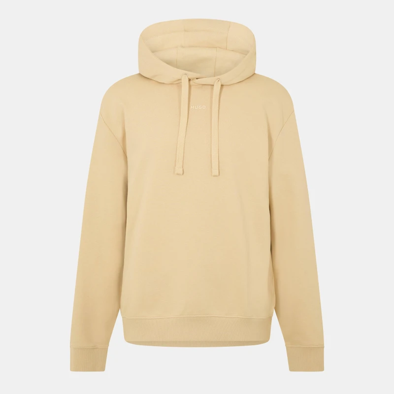 Image of Hugo Logo Hoodie Open Beige male X Small