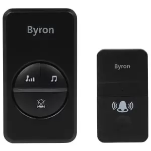 Image of Byron Kinetic Doorbell With Chime Black