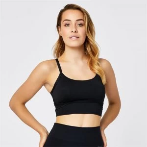 Image of USA Pro Long Line Sports Bra Ladies - Black