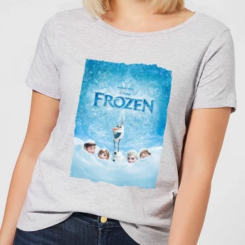 Image of Disney Frozen Snow Poster Womens T-Shirt - Grey - 4XL