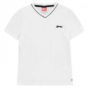 Image of Slazenger V Neck T Shirt Junior Boys - White