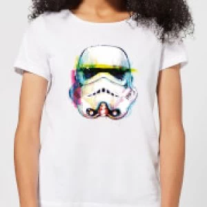 Image of Star Wars Stormtrooper Paintbrush Womens T-Shirt - White - M
