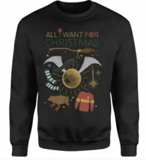 Image of All i want for Christmas Womens Sweatshirt - Black - XXL