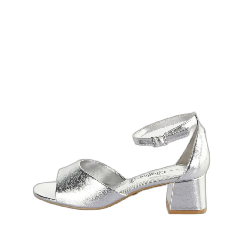 Image of Buffalo Womens heeled sandals Buffalo Lilly Neat Argente Female 37