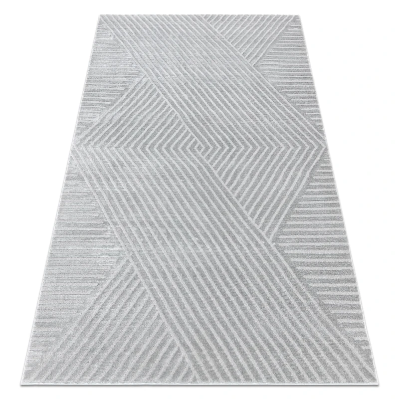 Image of RugsX Carpet Balance 1503 Grey - Geometric, Structural, Glamour 140X190 Cm