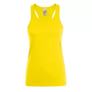 Image of SOLS Womens/Ladies Justin Sleeveless Vest (M) (Lemon)