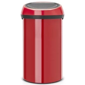 Image of Brabantia Touch Bin 60 Litre Passion Red (Passion Red Lid)