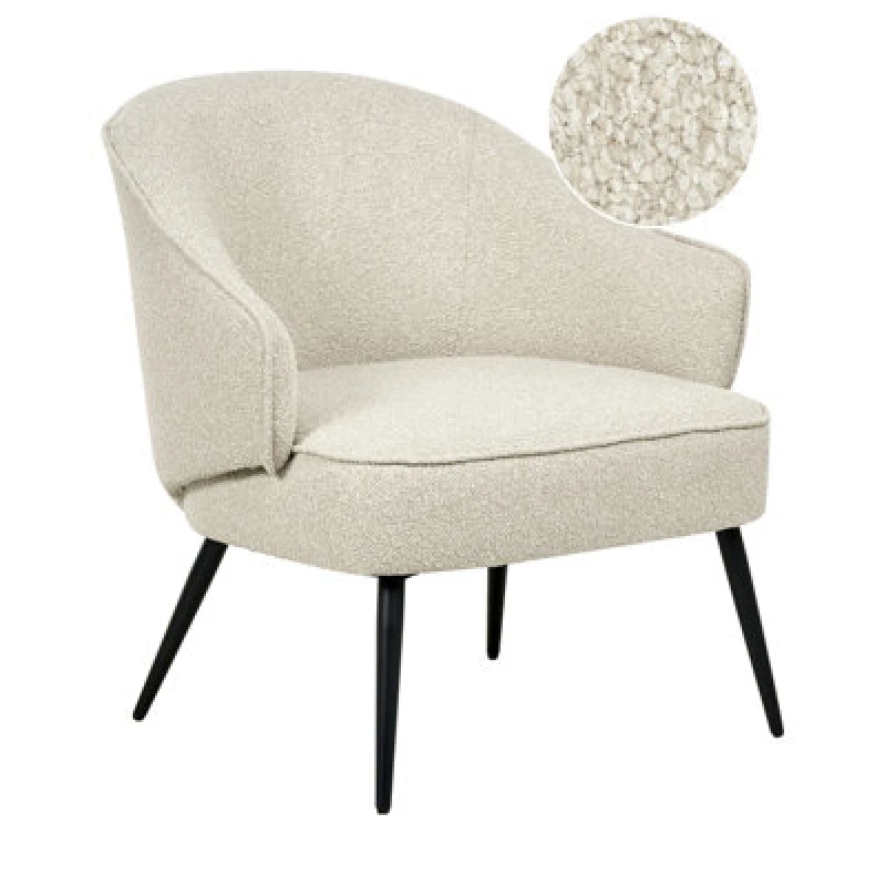 Image of Beliani Armchair Boucle Light Beige Kayla