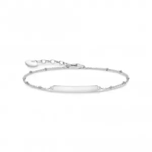 Image of Silver Engravable Bar Dot Bracelet A1975-001-21-L19V