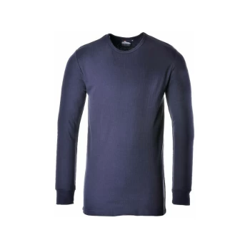 Image of Portwest - Thermal Long Sleeve T-Shirt - Navy - Large - B123NARL
