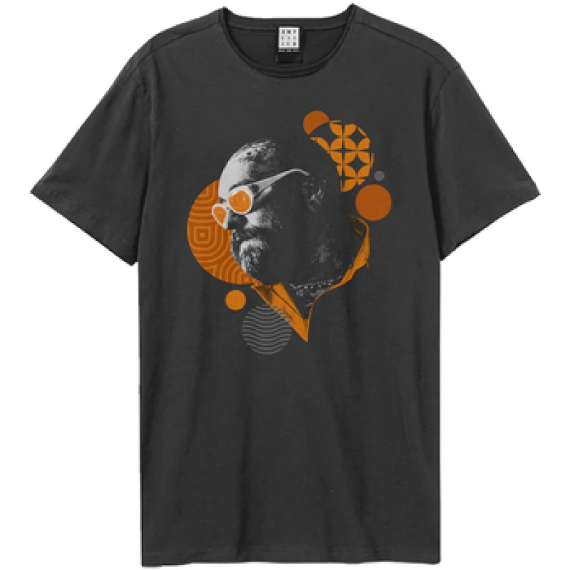 Image of Amplified Amplified Men Pattern Head Teddy Swims T-Shirt in Charcoal Size: X-Small Charcoal XS Male 5063574782074