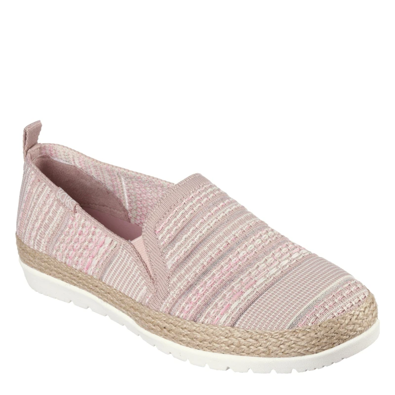 Image of Skechers Womens Engineered Woven Twin Gore Slip On Espadrilles Multi female 2 (35)