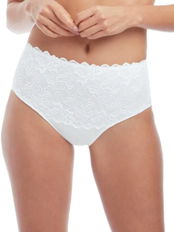 Image of Wacoal Womens Eglantine Control Brief in White Size: 12 White Female 12