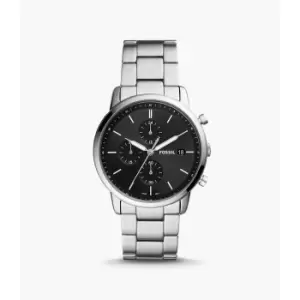 Image of Fossil Mens Minimalist Chronograph Stainless Steel Watch - Silver