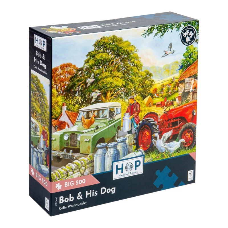 Image of The House Of Puzzles Bob & His Dog, BIG 500 Piece Jigsaw Puzzle Multi unisex