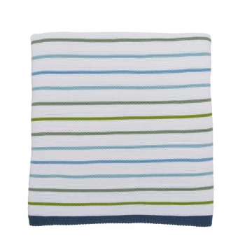 Image of Joules Springtime Knit Cotton Throw - Multi
