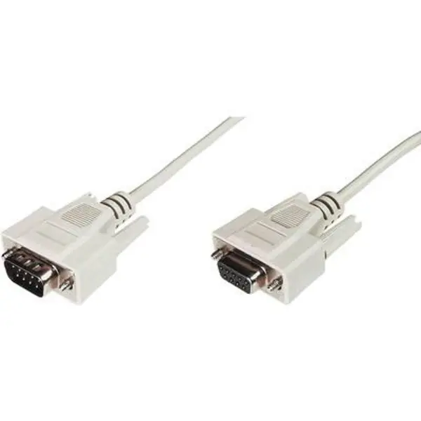 Image of Digitus Series Cable extension [1x D-SUB-plug 9-pin - 1x D-SUB socket 9-pin] 3m Beige
