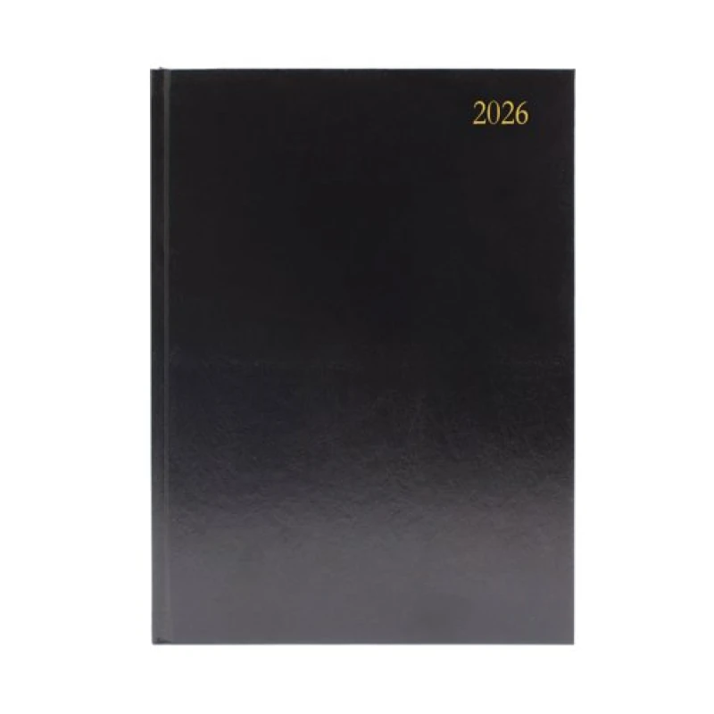 Image of 5 Star Desk Diary Week To View A5 Black 2026 KFA53BK26