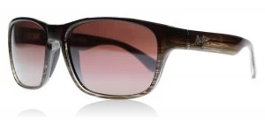 Image of Maui Jim Mixed Plate Sunglasses Chocolate Striped Fade STG-BG Polariserade 58mm