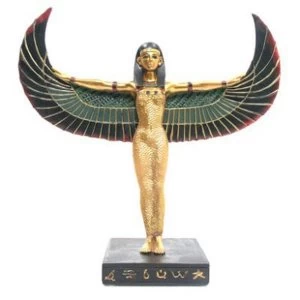 Image of Gold Egyptian Winged Standing Isis Figurine