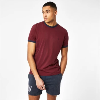 Image of Jack Wills Pentworth Ringer T-Shirt - Damson