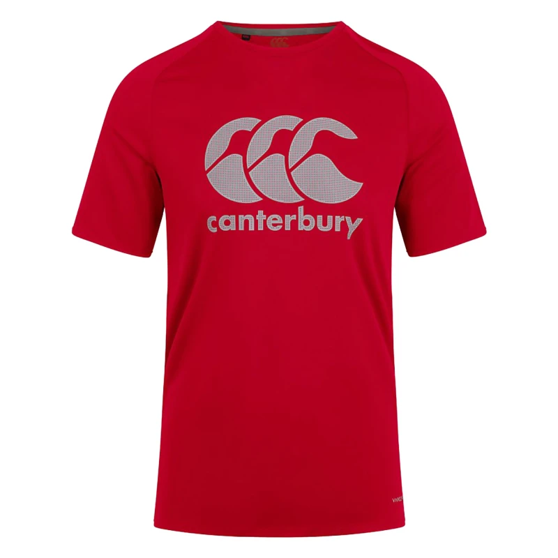 Image of Canterbury Canterbury Men Core Logo Vapodri T-Shirt in Red Size: X-Small Red XS Male 5063806437383