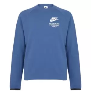 Image of Nike Sportswear Mens Fleece Crew Sweater - Blue