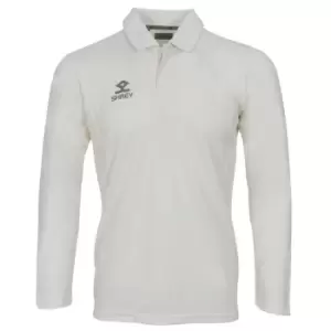 Image of Shrey Performance Playing Shirt L/S Junior - White