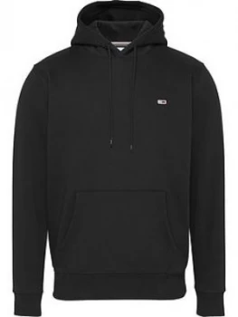 Image of Tommy Jeans Tommy Jeans Tjm Regular Fleece Overhead Hoodie, Black, Size 2XL, Men