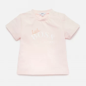 Image of Hugo Boss Short Sleeve Logo T-Shirt Pale Pink Size 3 Years Girls