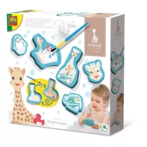 Image of Sophie La Giraffe Colouring in the Bath with Water
