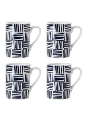 Image of Sabichi Brooklyn Blue Set Of 4 Mugs