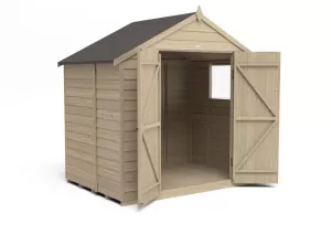 Image of Forest Garden 7 x 5ft Apex Overlap Pressure Treated Double Door Shed