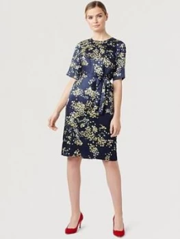Image of Hobbs Madeline Jacquard Dress - Midnight Multi